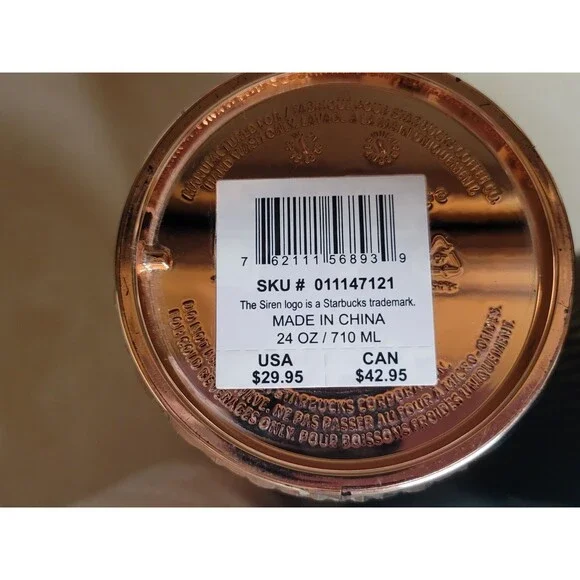 Lot of 5 Starbucks 24 Oz Tumblers No Straws 2024 2023 2022 Mermaid Holiday Drinkware